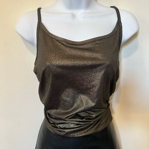 Gold bronze Caché y2k camisole
